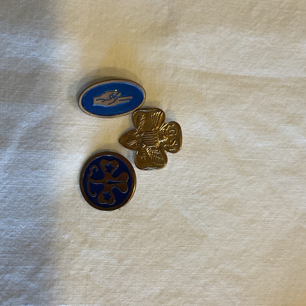 Vintage Girl Scout Pins, Circa 1970’s